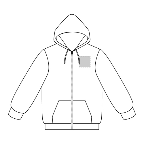 ③：ZIPパーカー左胸