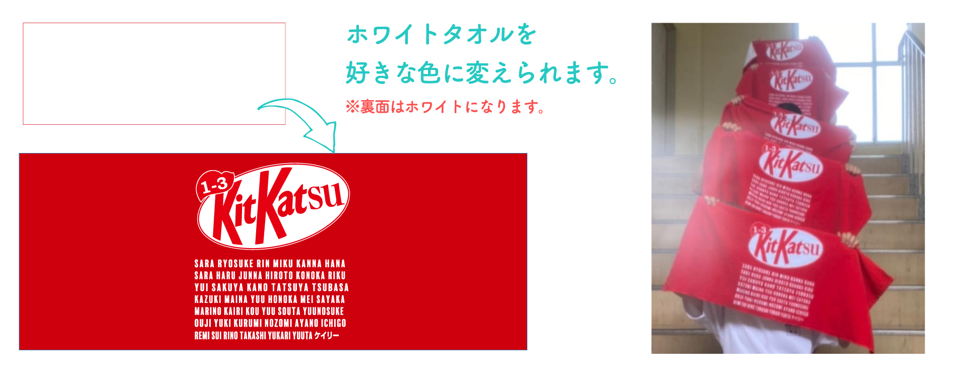 フルカラー全面タオル