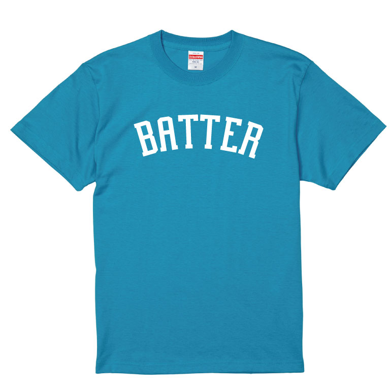 野球ユニフォーム風ターコイズTシャツ