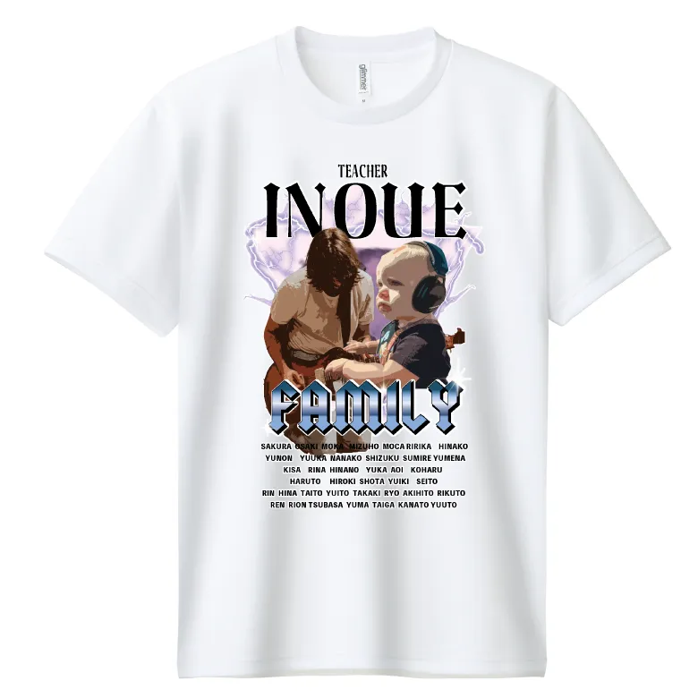 白ロックバンドTシャツ