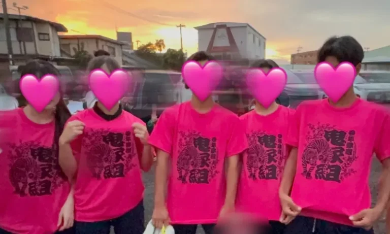 鹿児島県I高等学校3年生さま クラスTシャツ制作事例（スーパードライTシャツ）