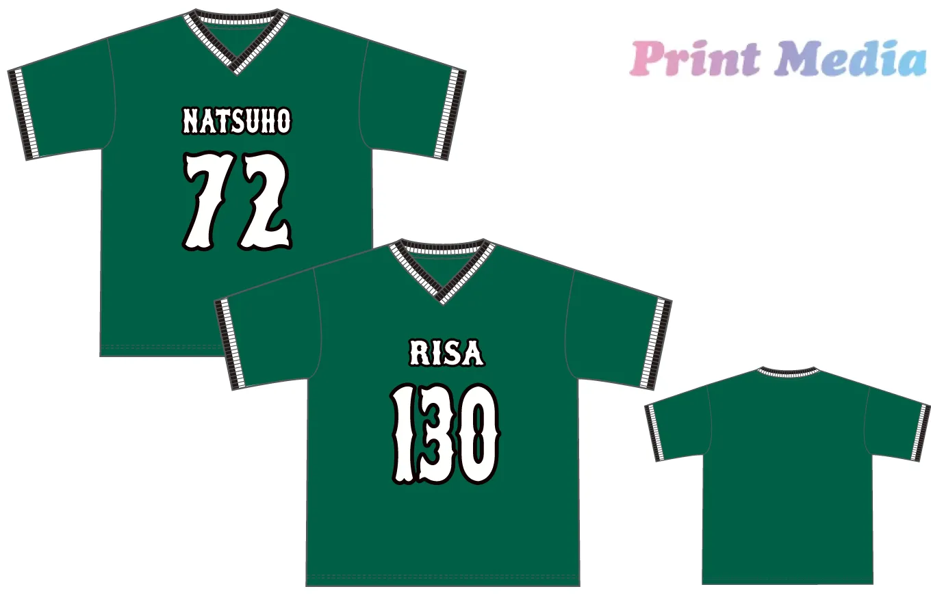 アイビーグリーンのユニフォーム風クラスTシャツ