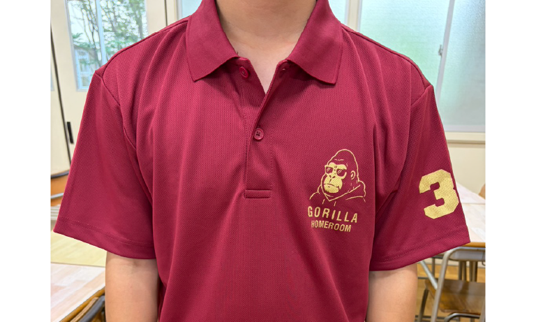 山梨県H高等学校3年生さま クラスTシャツ制作事例（スーパードライポロシャツ）